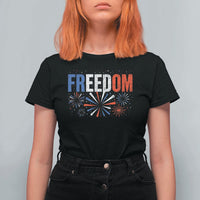 Freedom Funny 4th of July Couple Matching T Shirt For Women US Fireworks