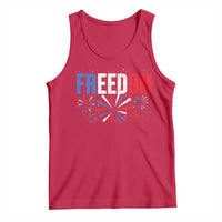 Freedom Funny 4th of July Couple Matching Tank Top US Fireworks