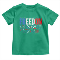Freedom Funny 4th of July Couple Matching Toddler T Shirt US Fireworks