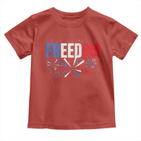 Freedom Funny 4th of July Couple Matching Toddler T Shirt US Fireworks