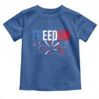 Freedom Funny 4th of July Couple Matching Toddler T Shirt US Fireworks