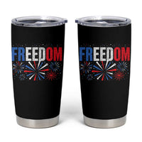 Freedom Funny 4th of July Couple Matching Tumbler Cup US Fireworks