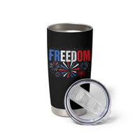 Freedom Funny 4th of July Couple Matching Tumbler Cup US Fireworks