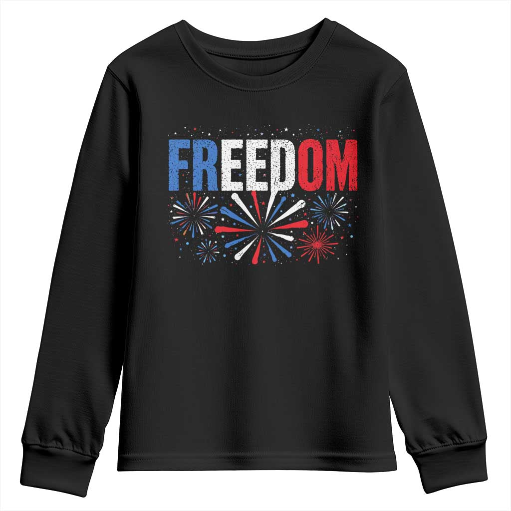 Freedom Funny 4th of July Couple Matching Youth Sweatshirt US Fireworks