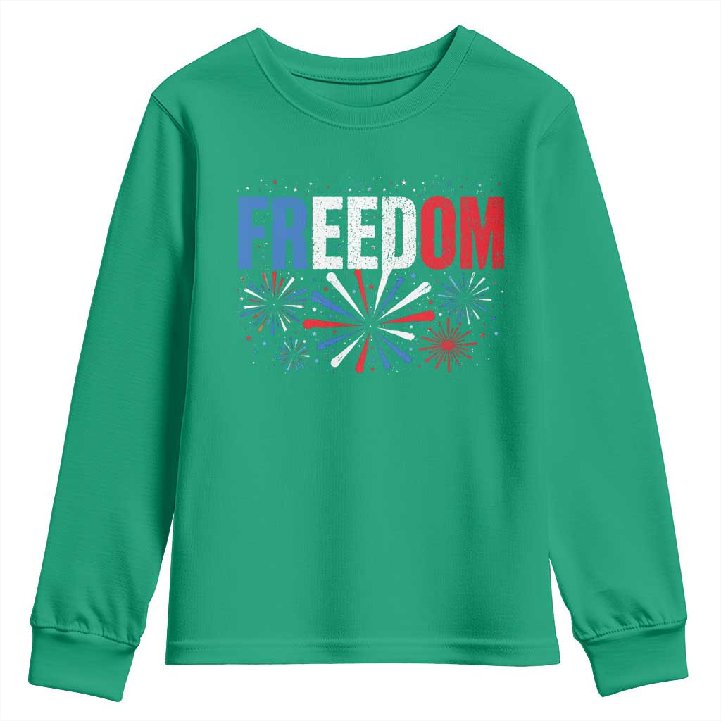 Freedom Funny 4th of July Couple Matching Youth Sweatshirt US Fireworks