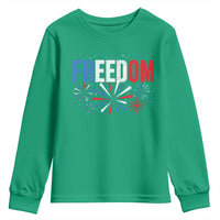 Freedom Funny 4th of July Couple Matching Youth Sweatshirt US Fireworks