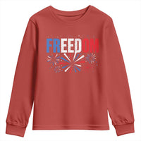 Freedom Funny 4th of July Couple Matching Youth Sweatshirt US Fireworks