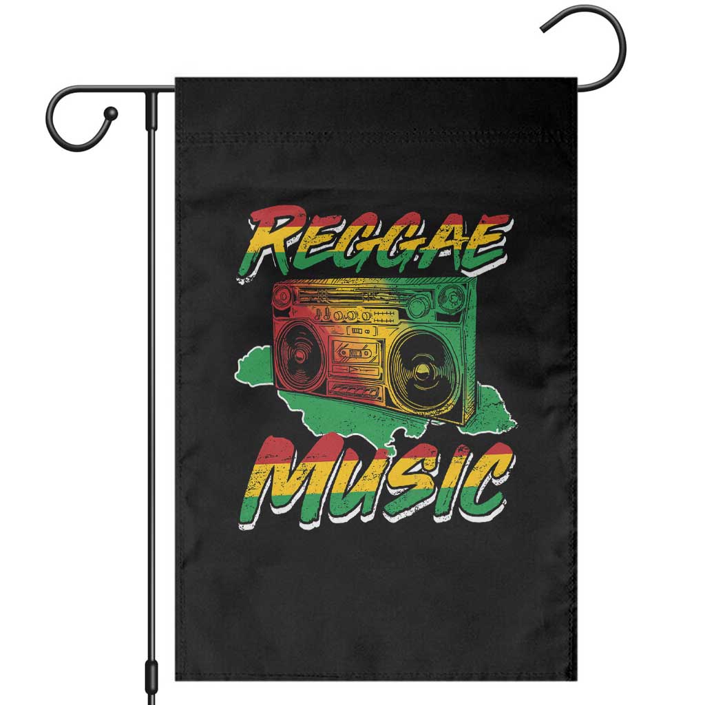Reggae Music Garden Flag Rastafari Rasta Jamaica Boombox - Wonder Print Shop