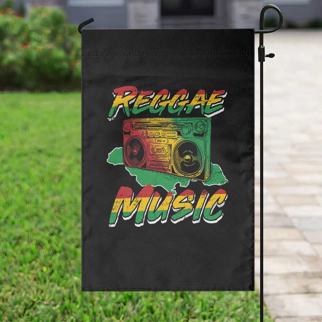Reggae Music Garden Flag Rastafari Rasta Jamaica Boombox - Wonder Print Shop
