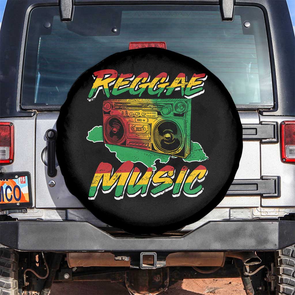 Reggae Music Spare Tire Cover Rastafari Rasta Jamaica Boombox - Wonder Print Shop