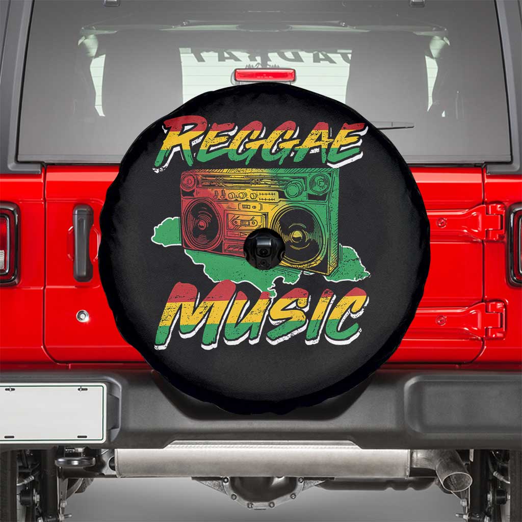 Reggae Music Spare Tire Cover Rastafari Rasta Jamaica Boombox - Wonder Print Shop