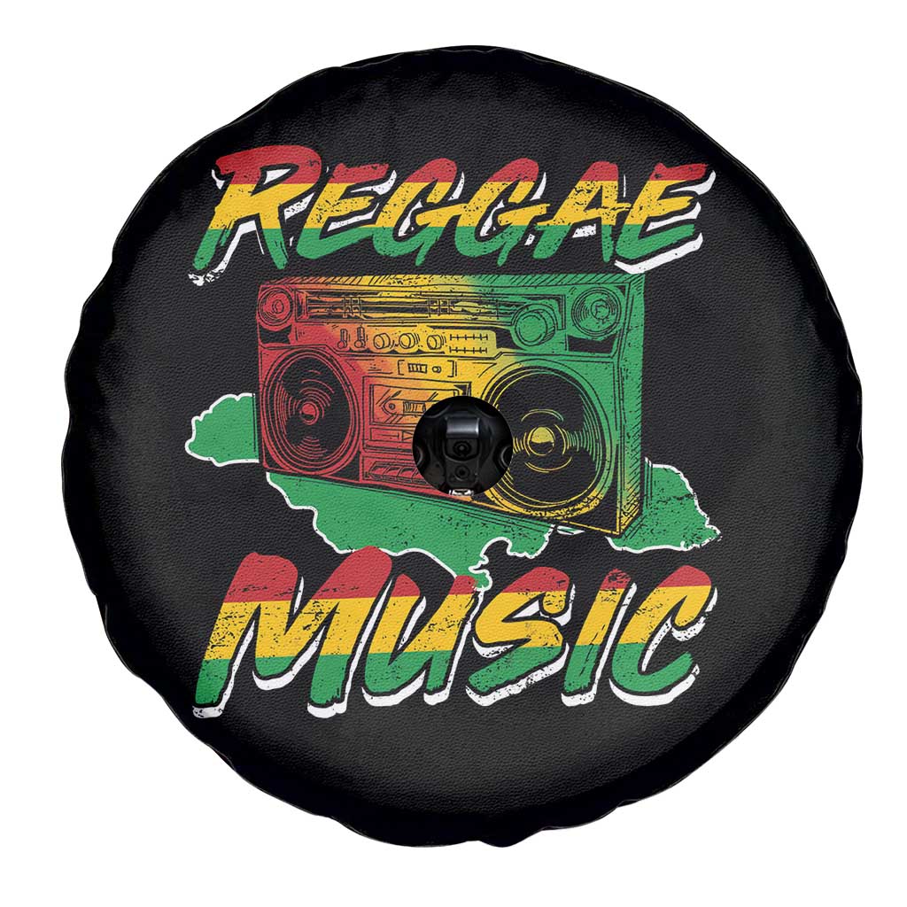 Reggae Music Spare Tire Cover Rastafari Rasta Jamaica Boombox - Wonder Print Shop