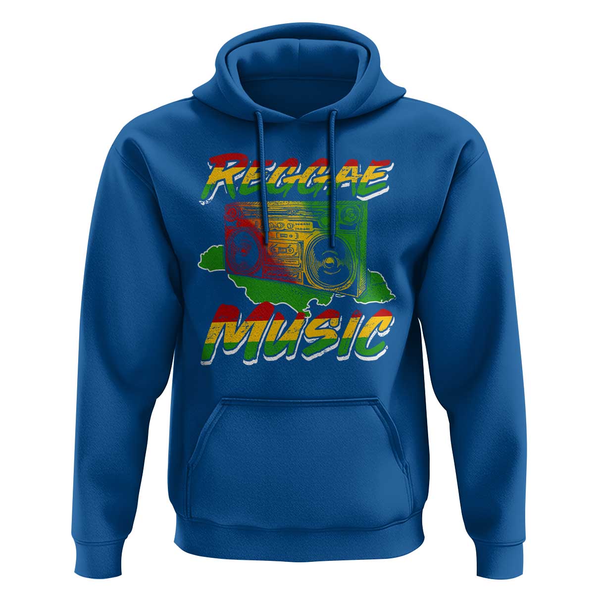 Reggae Music Hoodie Rastafari Rasta Jamaica Boombox - Wonder Print Shop