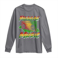 Reggae Music Long Sleeve Shirt Rastafari Rasta Jamaica Boombox - Wonder Print Shop