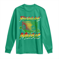 Reggae Music Long Sleeve Shirt Rastafari Rasta Jamaica Boombox - Wonder Print Shop