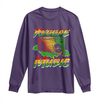 Reggae Music Long Sleeve Shirt Rastafari Rasta Jamaica Boombox - Wonder Print Shop