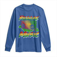 Reggae Music Long Sleeve Shirt Rastafari Rasta Jamaica Boombox - Wonder Print Shop