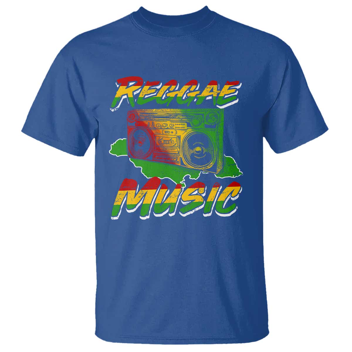 Reggae Music T Shirt Rastafari Rasta Jamaica Boombox - Wonder Print Shop