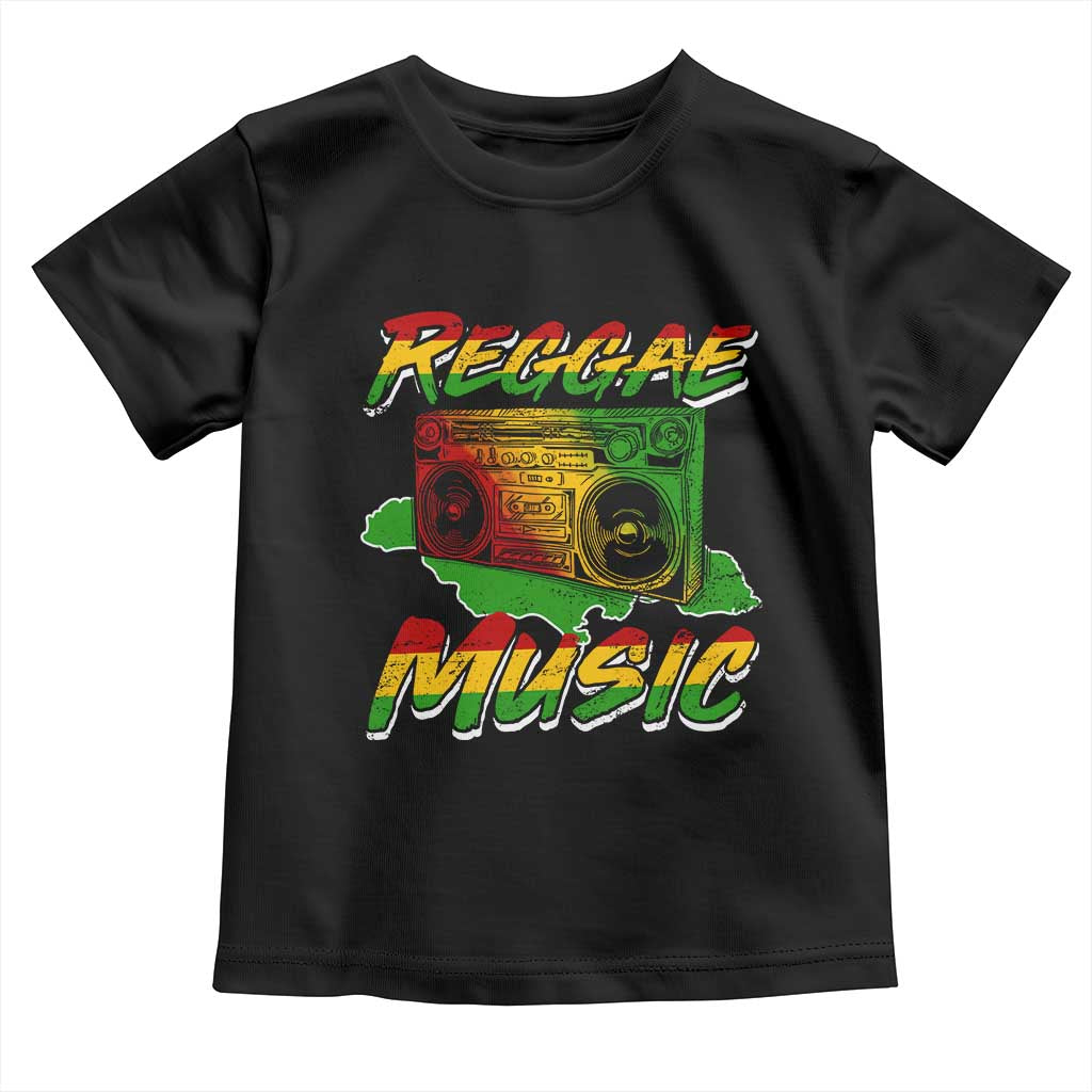 Reggae Music Toddler T Shirt Rastafari Rasta Jamaica Boombox - Wonder Print Shop