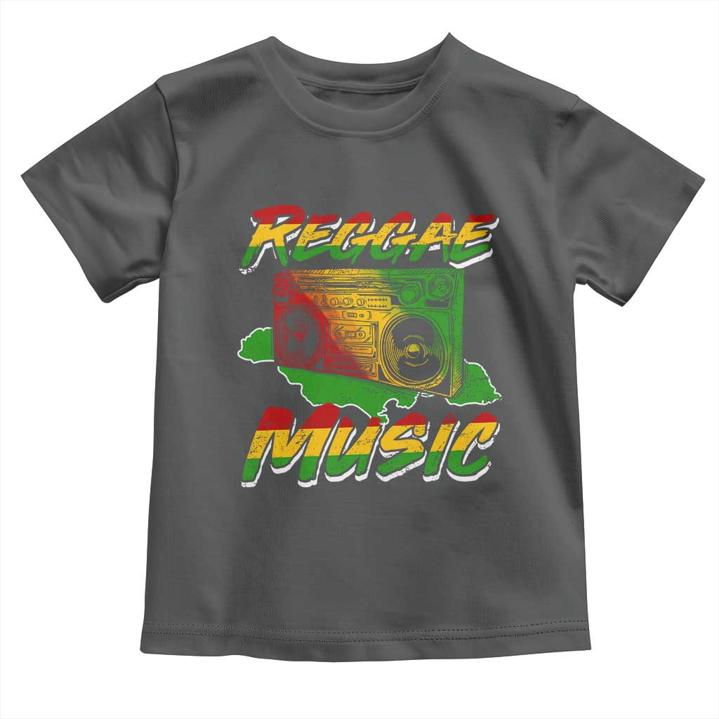 Reggae Music Toddler T Shirt Rastafari Rasta Jamaica Boombox - Wonder Print Shop