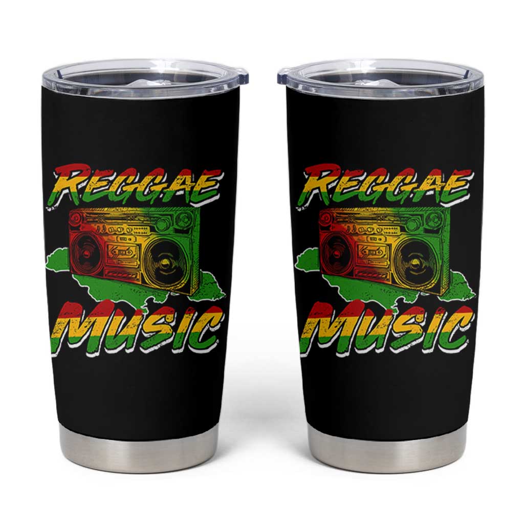 Reggae Music Tumbler Cup Rastafari Rasta Jamaica Boombox - Wonder Print Shop