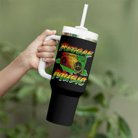 Reggae Music Tumbler With Handle Rastafari Rasta Jamaica Boombox - Wonder Print Shop