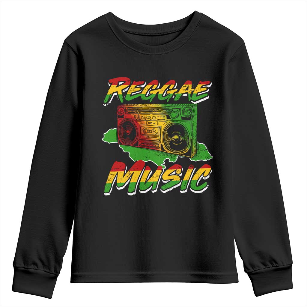 Reggae Music Youth Sweatshirt Rastafari Rasta Jamaica Boombox - Wonder Print Shop