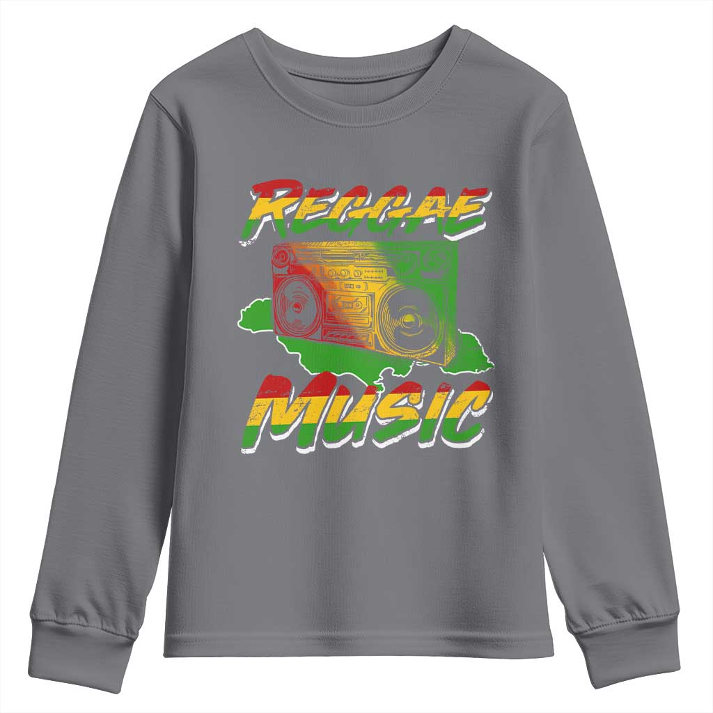 Reggae Music Youth Sweatshirt Rastafari Rasta Jamaica Boombox - Wonder Print Shop