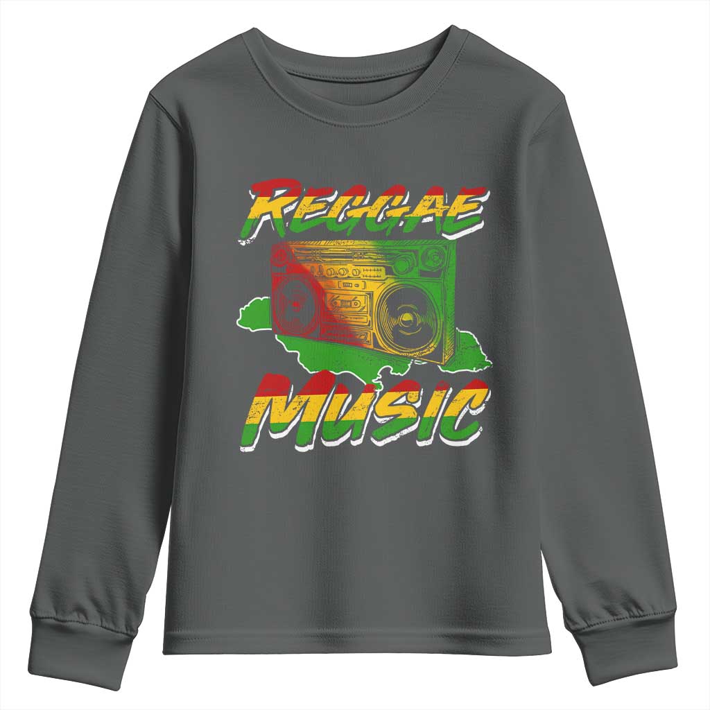 Reggae Music Youth Sweatshirt Rastafari Rasta Jamaica Boombox - Wonder Print Shop