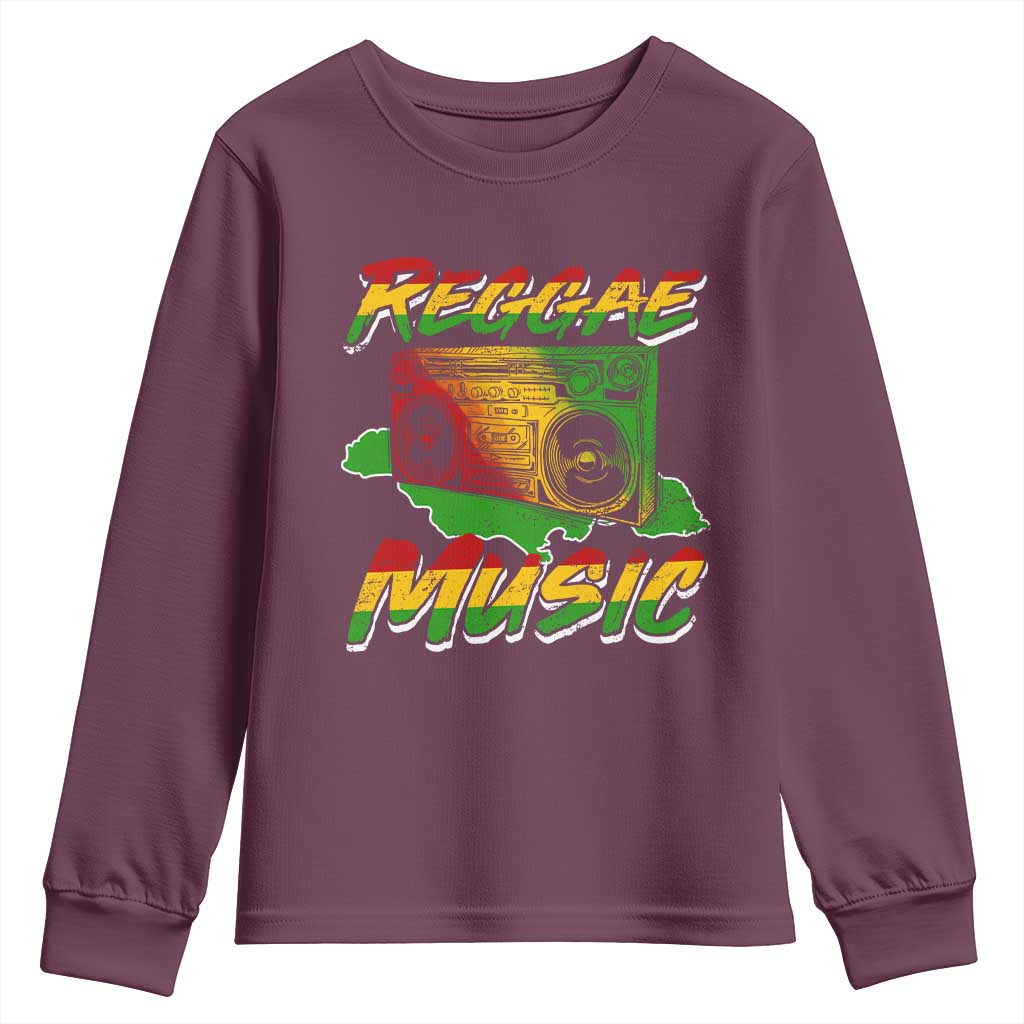 Reggae Music Youth Sweatshirt Rastafari Rasta Jamaica Boombox - Wonder Print Shop