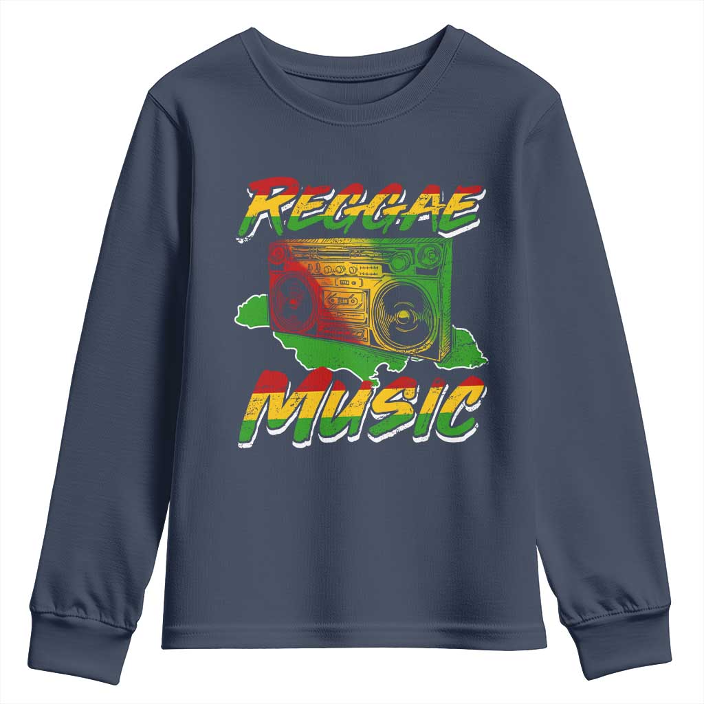 Reggae Music Youth Sweatshirt Rastafari Rasta Jamaica Boombox - Wonder Print Shop