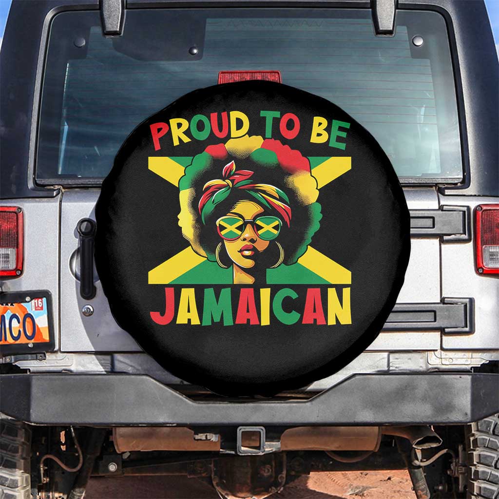 Proud To Be Jamaican Spare Tire Cover Jamaica Pride Flag Girl Sunglasses - Wonder Print Shop