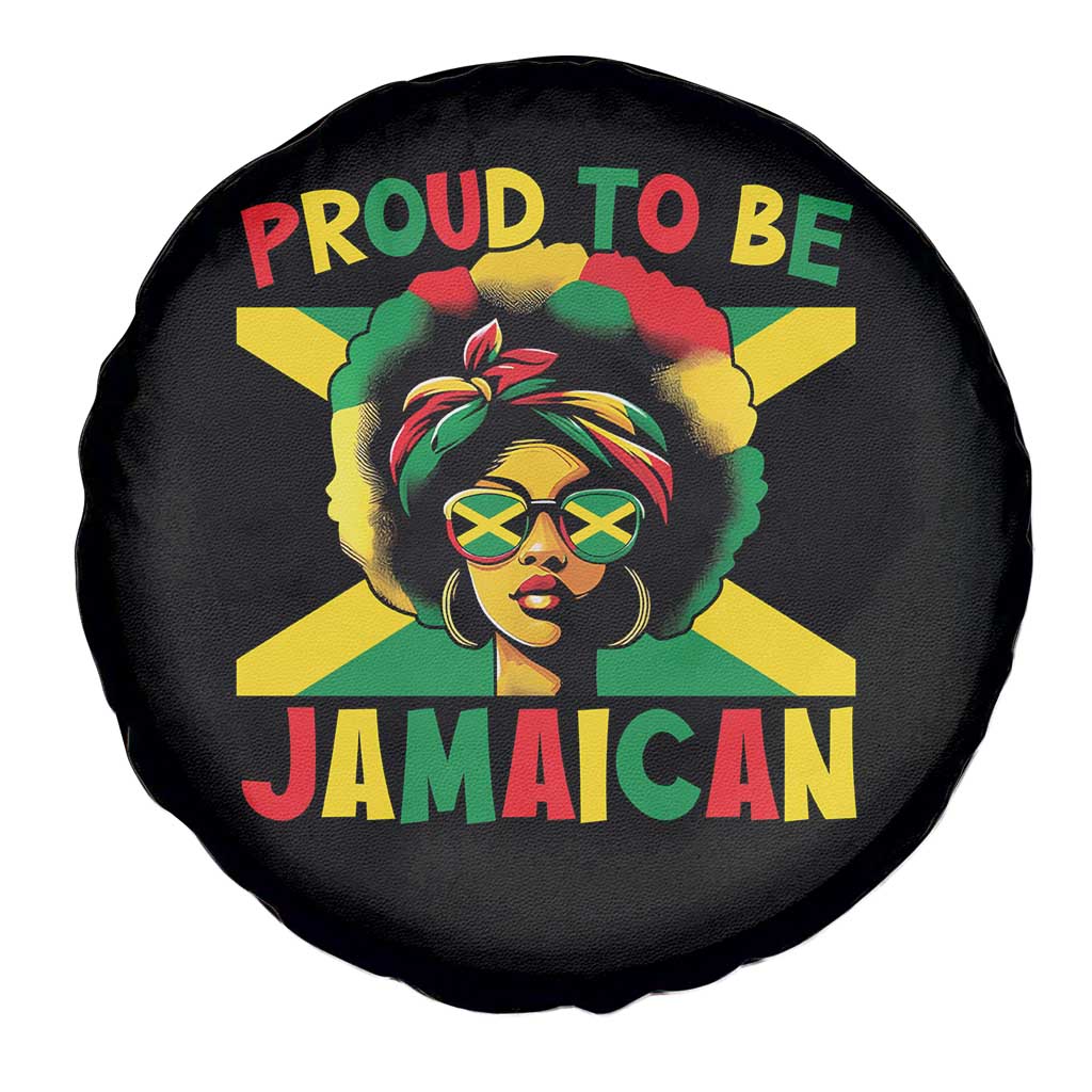 Proud To Be Jamaican Spare Tire Cover Jamaica Pride Flag Girl Sunglasses - Wonder Print Shop