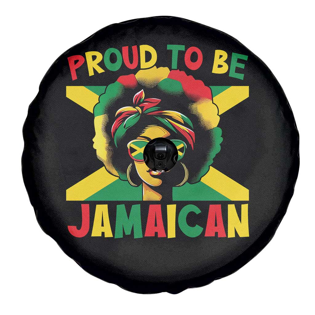 Proud To Be Jamaican Spare Tire Cover Jamaica Pride Flag Girl Sunglasses - Wonder Print Shop