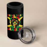Proud To Be Jamaican 4 in 1 Can Cooler Tumbler Jamaica Pride Flag Girl Sunglasses - Wonder Print Shop