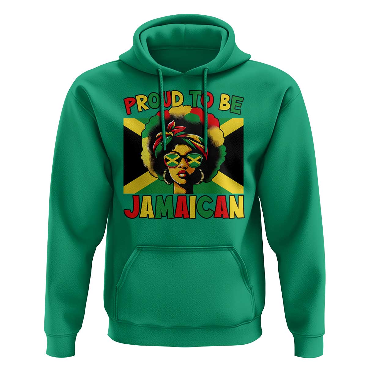 Proud To Be Jamaican Hoodie Jamaica Pride Flag Girl Sunglasses - Wonder Print Shop