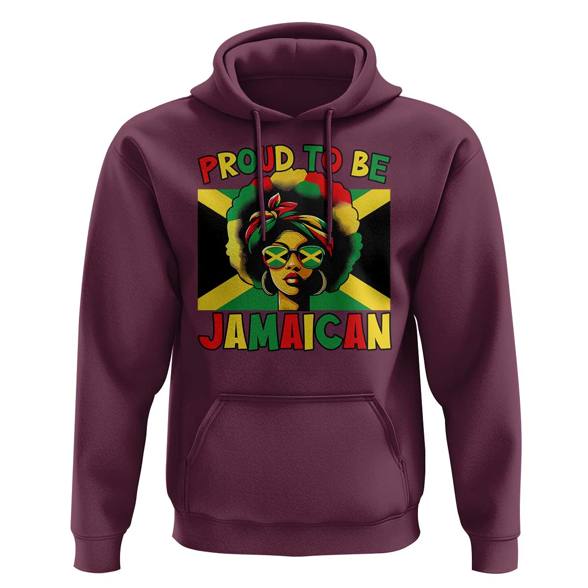Proud To Be Jamaican Hoodie Jamaica Pride Flag Girl Sunglasses - Wonder Print Shop