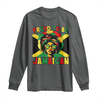 Proud To Be Jamaican Long Sleeve Shirt Jamaica Pride Flag Girl Sunglasses - Wonder Print Shop