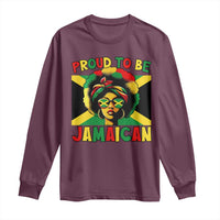 Proud To Be Jamaican Long Sleeve Shirt Jamaica Pride Flag Girl Sunglasses - Wonder Print Shop