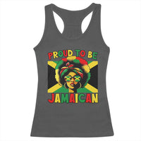 Proud To Be Jamaican Racerback Tank Top Jamaica Pride Flag Girl Sunglasses - Wonder Print Shop