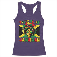 Proud To Be Jamaican Racerback Tank Top Jamaica Pride Flag Girl Sunglasses - Wonder Print Shop