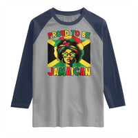 Proud To Be Jamaican Raglan Shirt Jamaica Pride Flag Girl Sunglasses - Wonder Print Shop