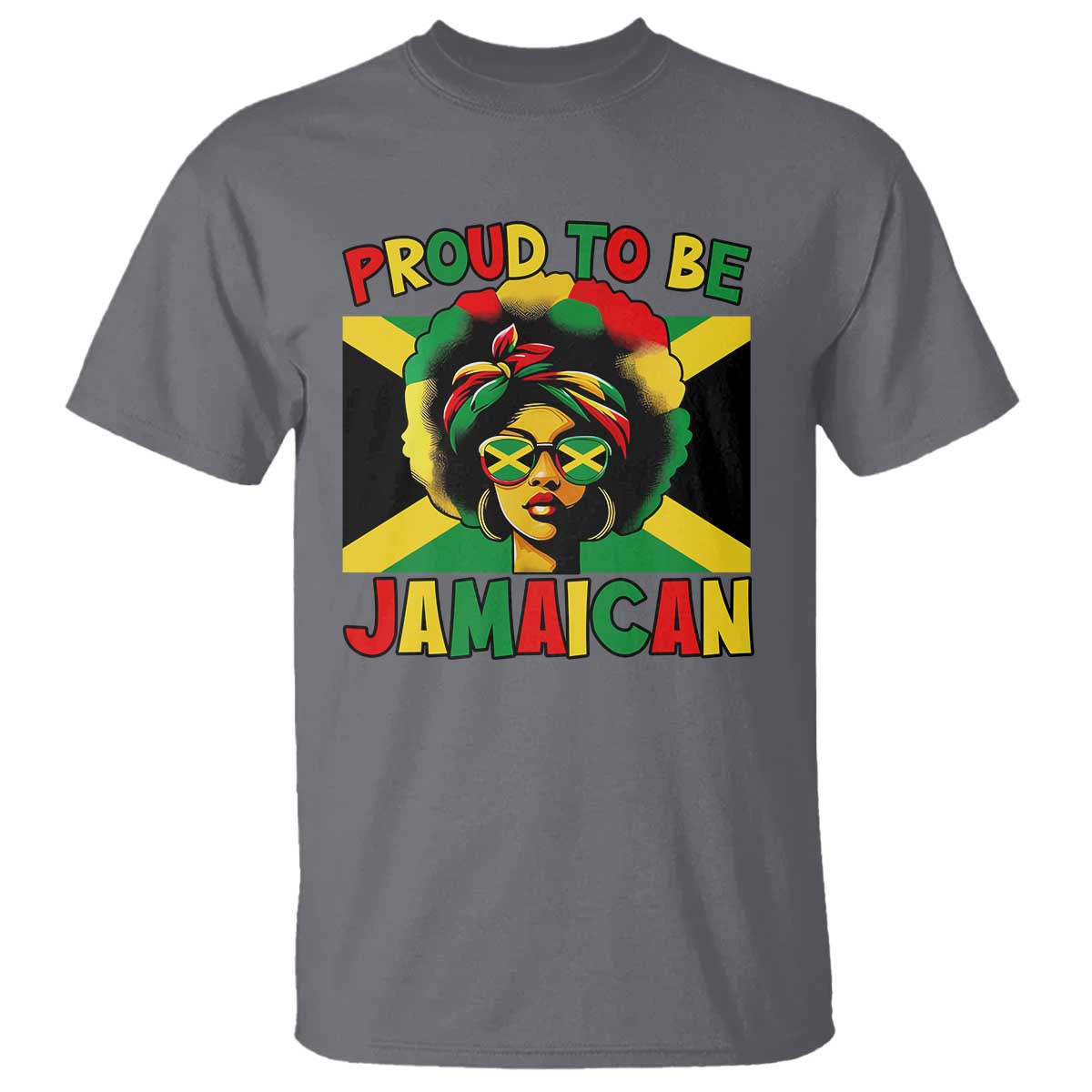 Proud To Be Jamaican T Shirt Jamaica Pride Flag Girl Sunglasses - Wonder Print Shop