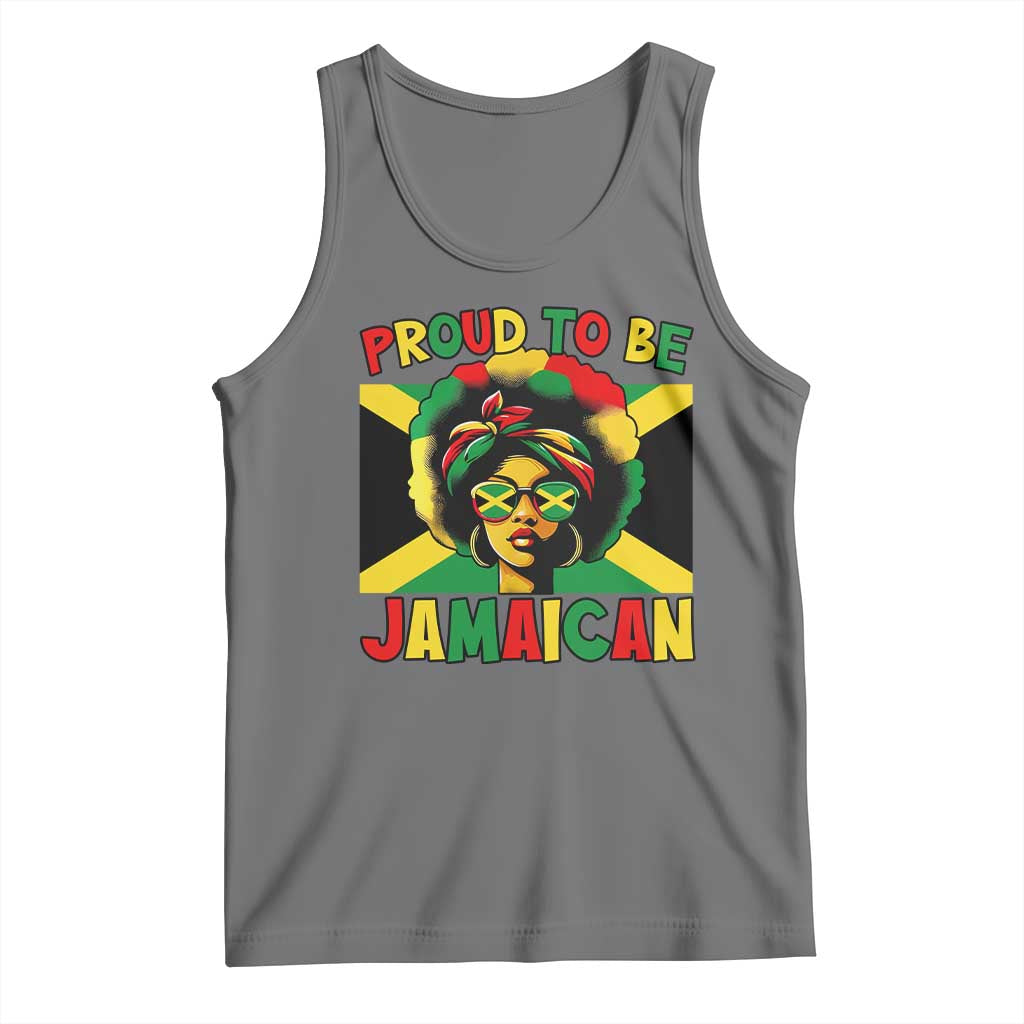 Proud To Be Jamaican Tank Top Jamaica Pride Flag Girl Sunglasses - Wonder Print Shop
