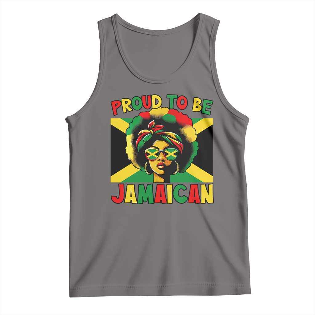 Proud To Be Jamaican Tank Top Jamaica Pride Flag Girl Sunglasses - Wonder Print Shop