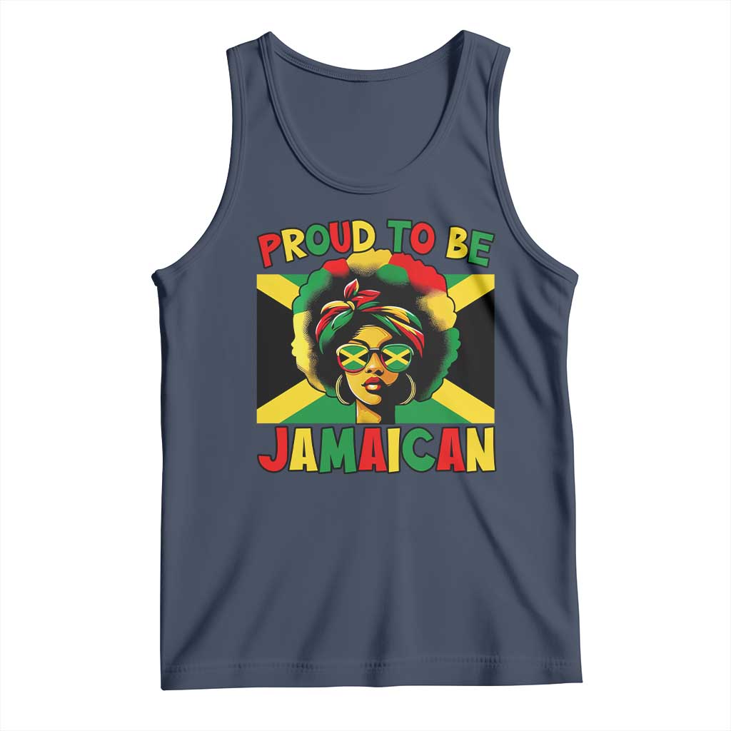 Proud To Be Jamaican Tank Top Jamaica Pride Flag Girl Sunglasses - Wonder Print Shop