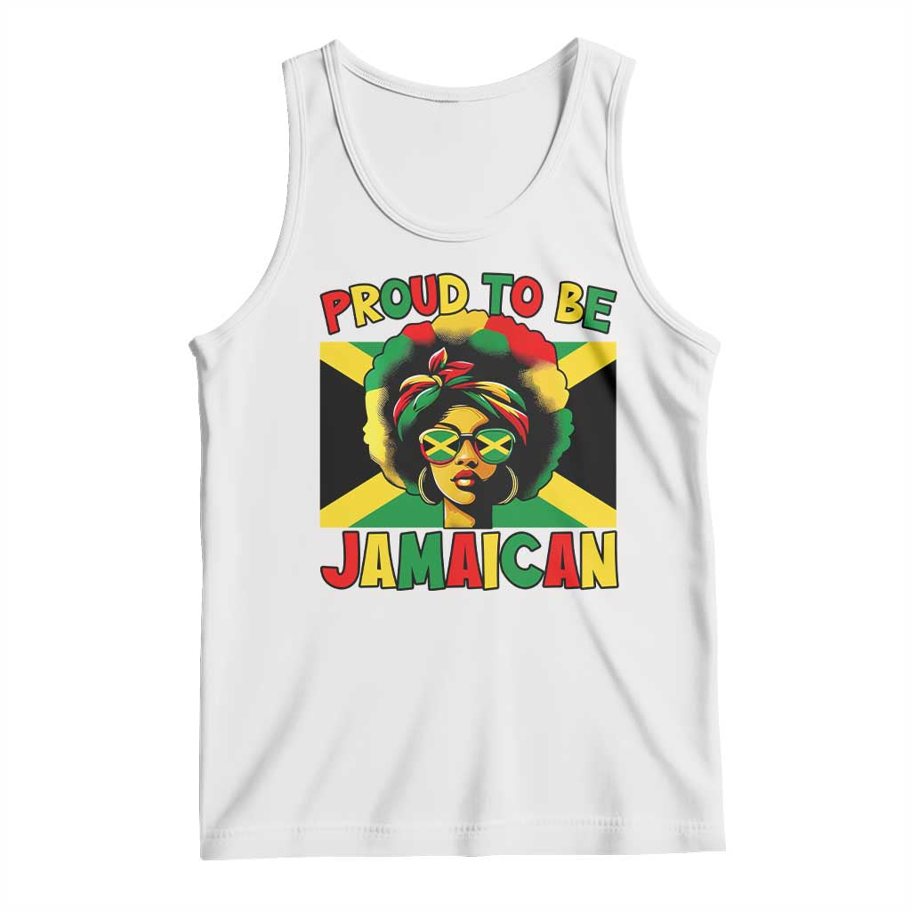 Proud To Be Jamaican Tank Top Jamaica Pride Flag Girl Sunglasses - Wonder Print Shop