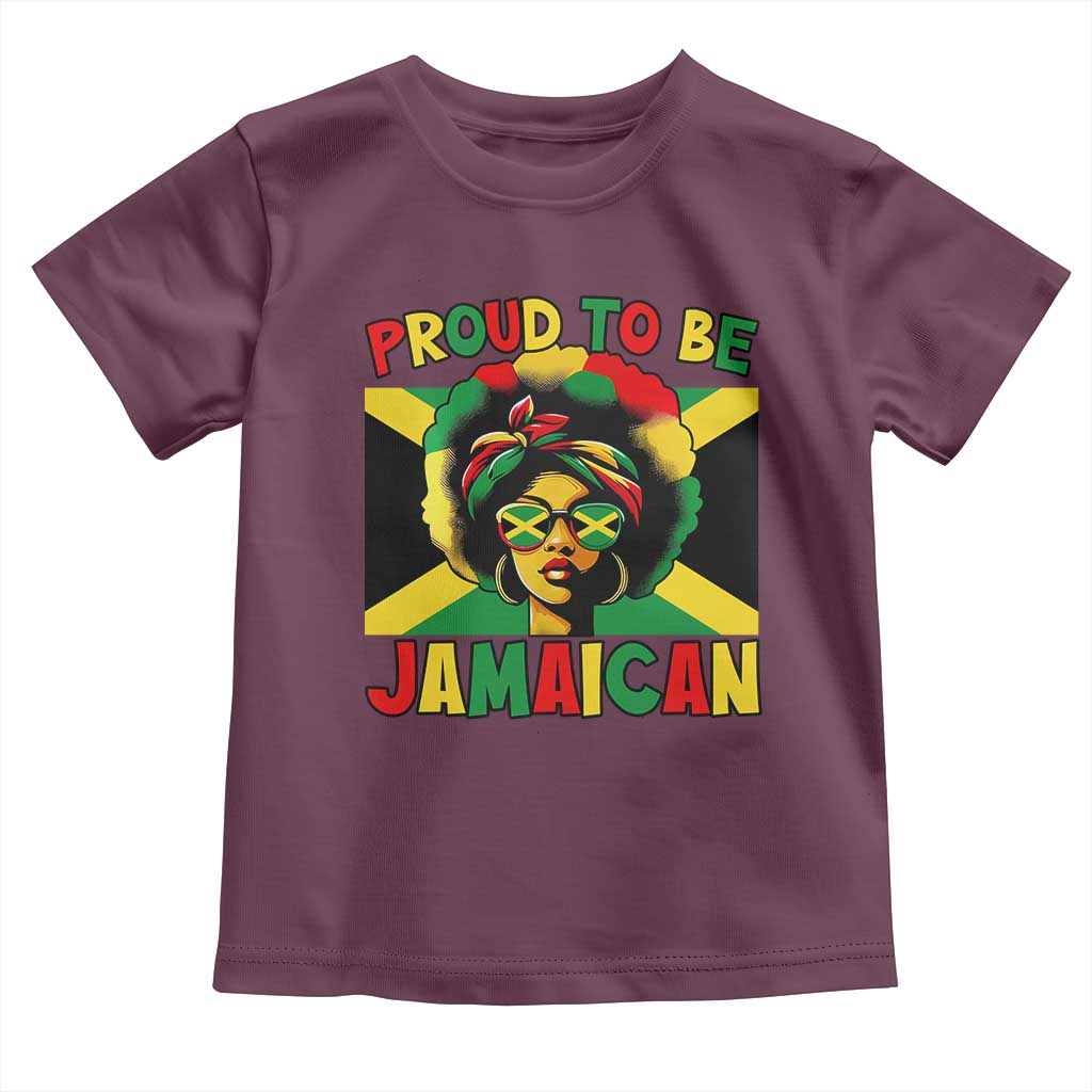 Proud To Be Jamaican Toddler T Shirt Jamaica Pride Flag Girl Sunglasses - Wonder Print Shop