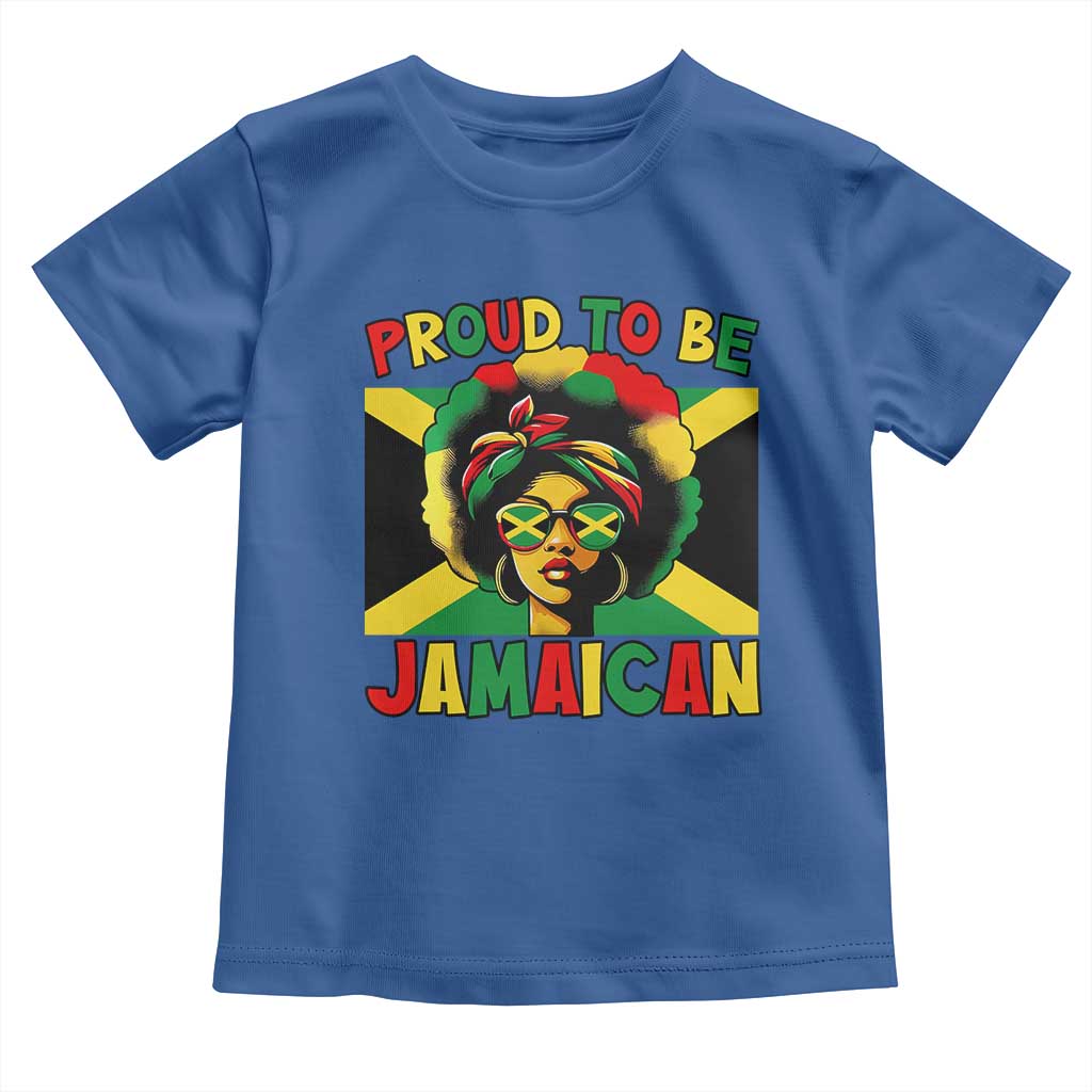 Proud To Be Jamaican Toddler T Shirt Jamaica Pride Flag Girl Sunglasses - Wonder Print Shop