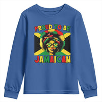 Proud To Be Jamaican Youth Sweatshirt Jamaica Pride Flag Girl Sunglasses - Wonder Print Shop